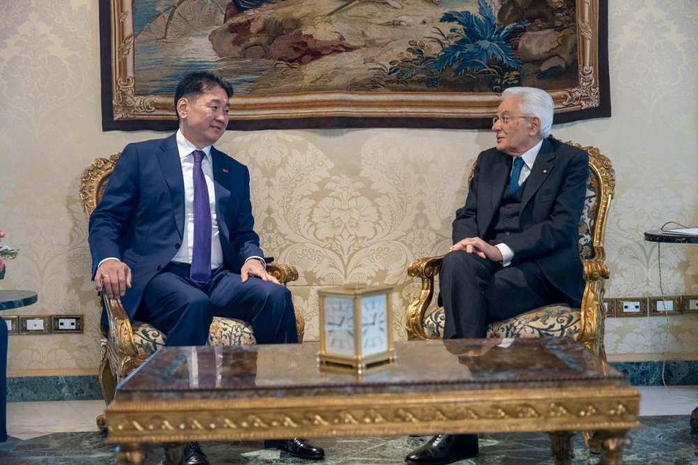 Ерөнхийлөгч У.Хүрэлсүх, Сэржо Маттарэлла нар албан ёсны хэлэлцээ хийлээ